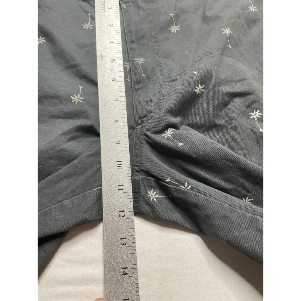 Junkfood Shorts Mens Large Grey Palm Tree Print Chino Disney Patch Summer Casual